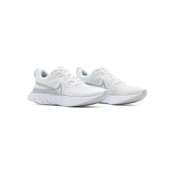 Nike Wmns React Infinity Run Flyknit 2 'White Metallic Silver'
