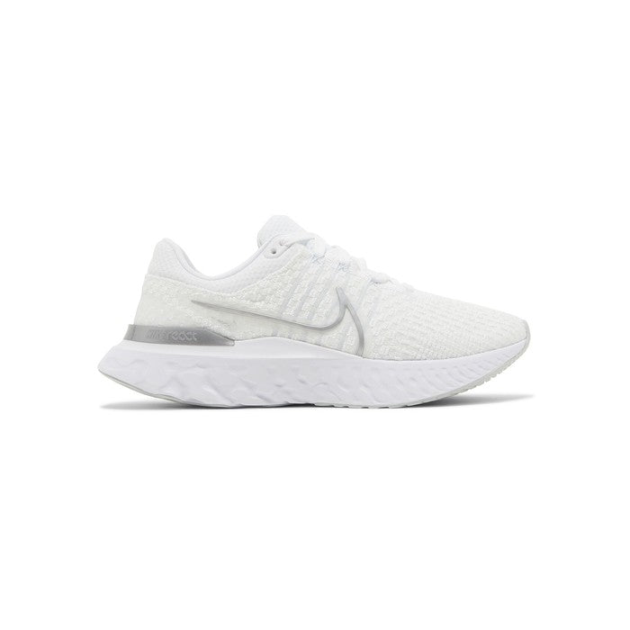 Nike Wmns React Infinity Run Flyknit 3 'White Metallic Silver'