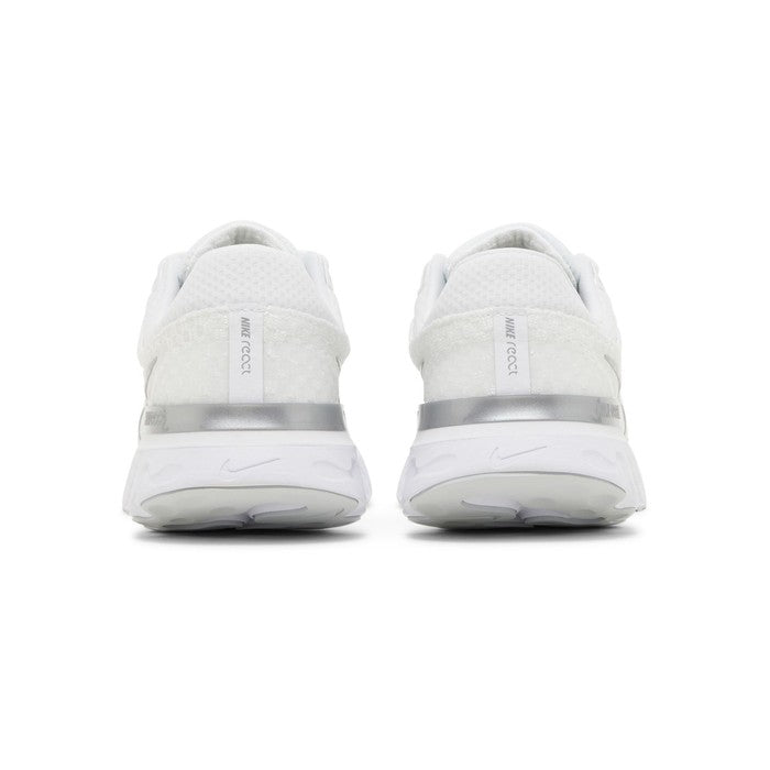 Nike Wmns React Infinity Run Flyknit 3 'White Metallic Silver'
