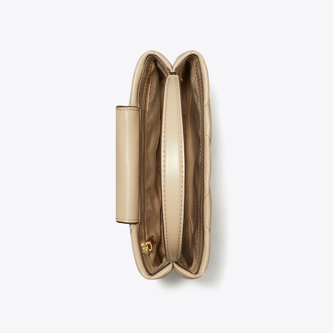 Tory Burch Kira Diamond Quilt Top-Handle Bag Light Stone