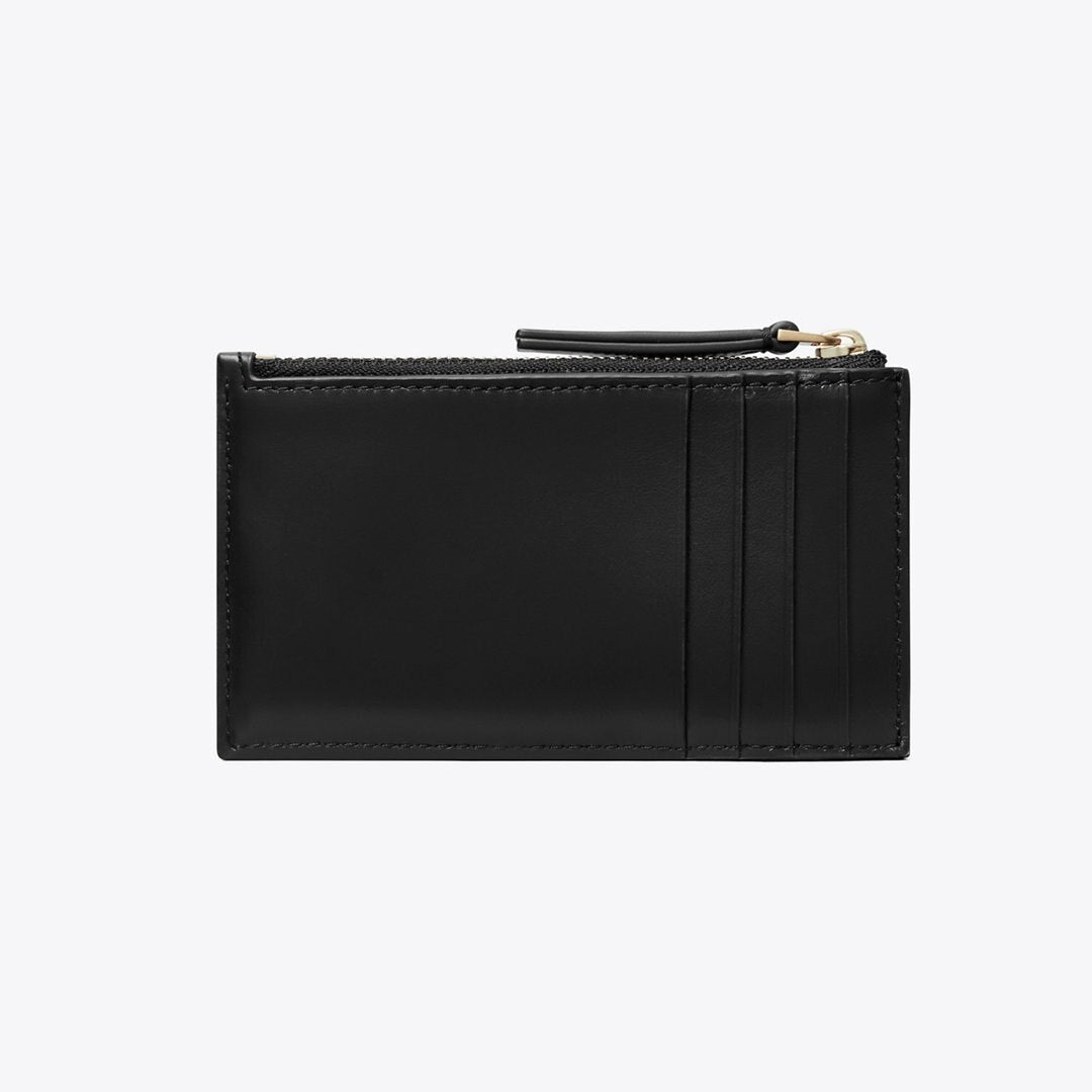 Tory Burch Kira Diamond Quilt Zip Card Case Black