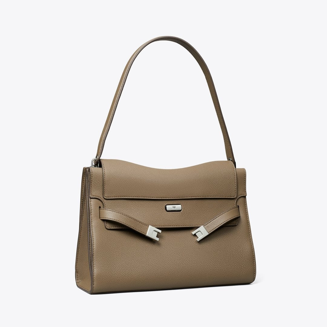 Tory Burch Large Lee Radziwill Shoulder Bag Wild Mushroom