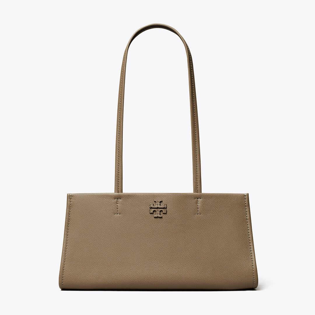 Tory Burch Leather East West Satchel Wild Mushroom
