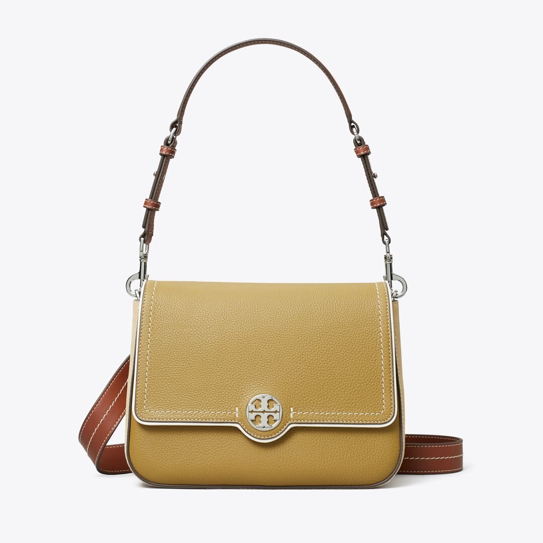 Tory Burch Leather Shoulder Bag Coconut Shell