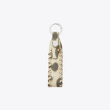 Tory Burch Leather Woven Bag Charm Cheetah Spots