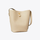 Tory Burch Lock Slim Bucket Bag Light Stone