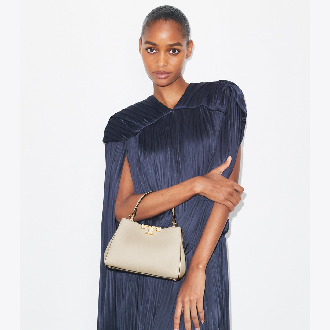 Tory Burch Mini Eleanor Soft Satchel Light Stone