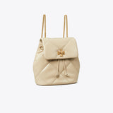Tory Burch Mini Kira Diamond Quilt Backpack Light Stone
