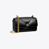 Tory Burch Mini Kira Diamond Quilt Flap Bag Black