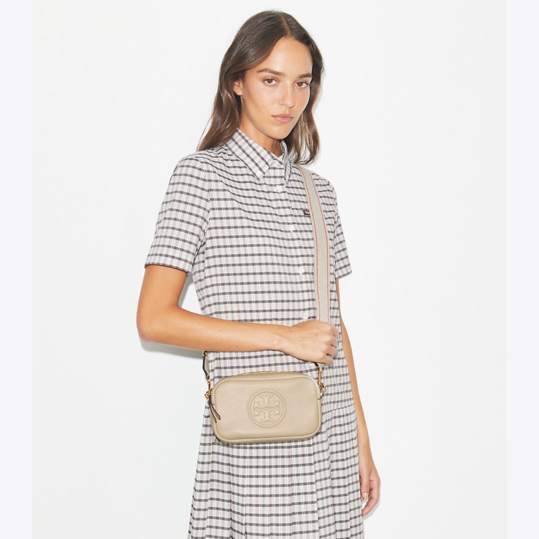 Tory Burch Mini Miller Soft Crossbody Bag Light Stone