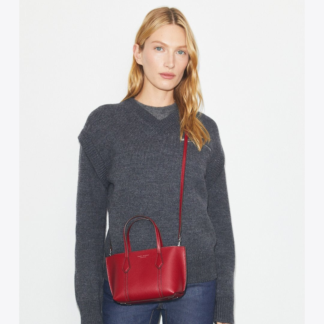 Tory Burch Mini Perry Tote Bartlett Red