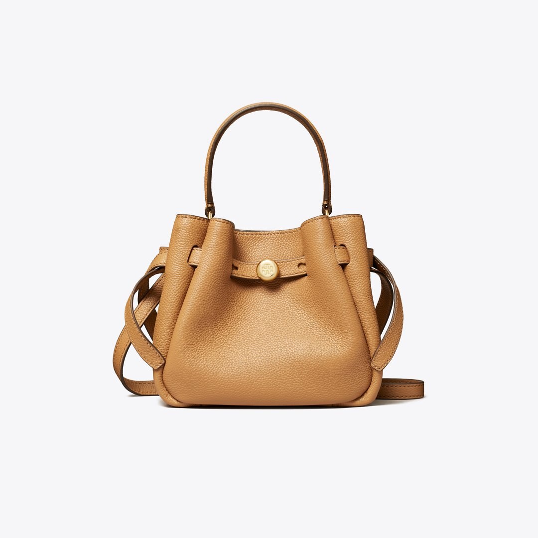 Tory Burch Mini Romy Bucket Bag Tiramisu