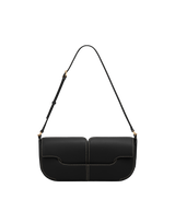 Polene Osmo Smooth Black with Ecru Stitching