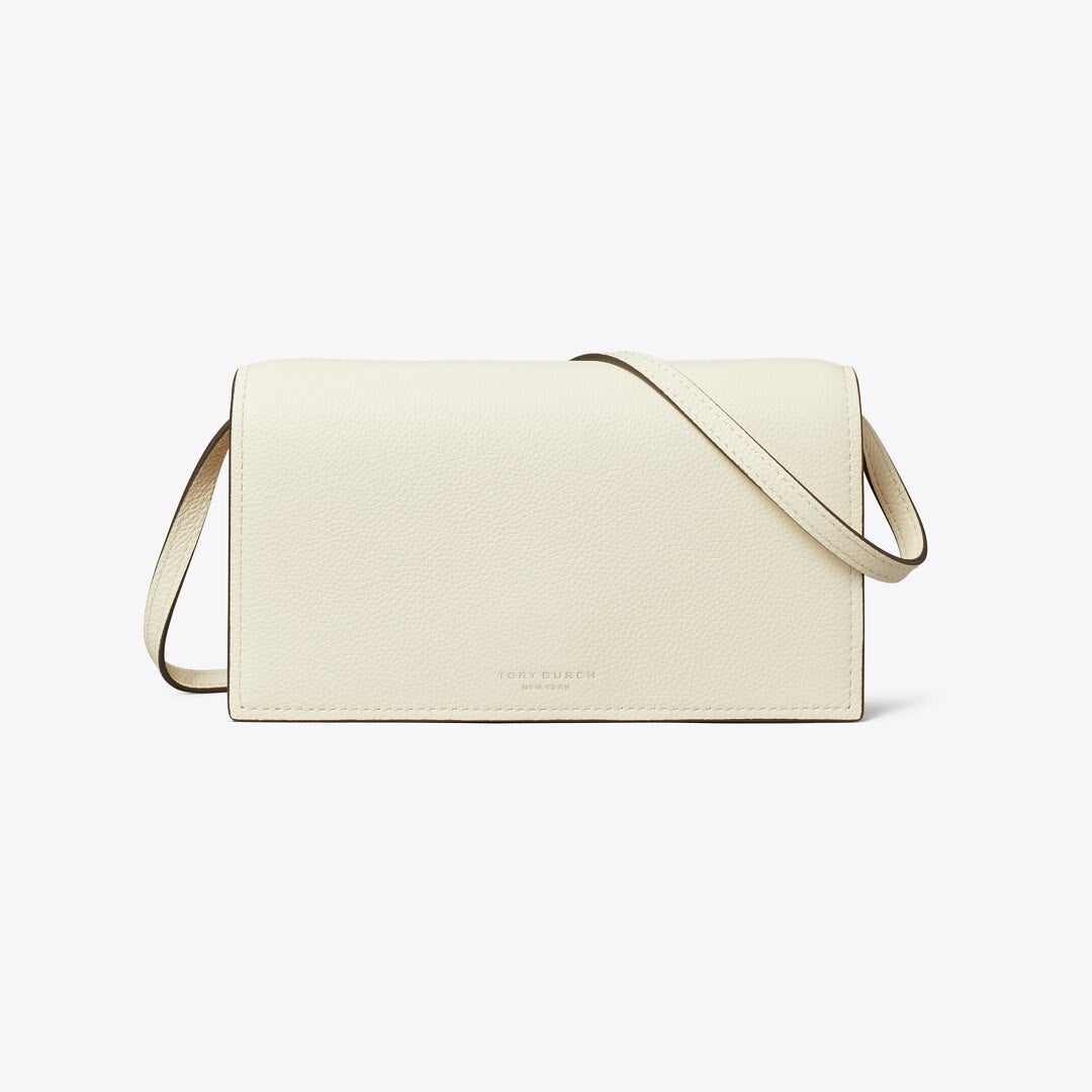 Tory Burch Perry Wallet Crossbody Light Cream