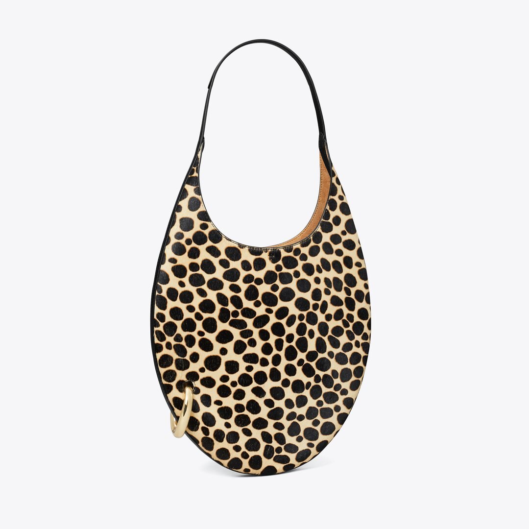 Tory Burch Pierced Calf Hair Handbag Multi