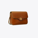 Tory Burch Robinson Spazzolato Shoulder Bag DARK SIENNA