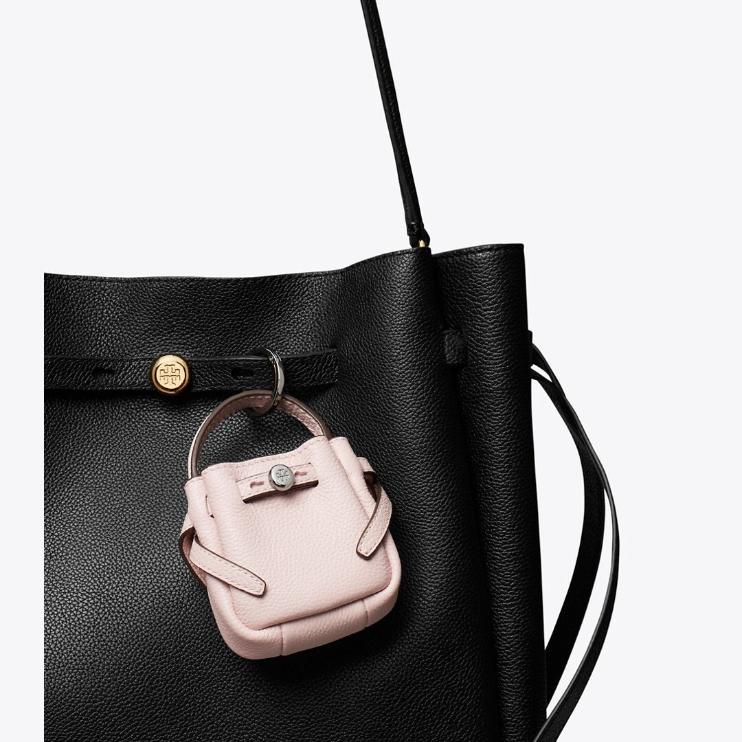 Tory Burch Romy Bucket Bag Charm Rose Mist