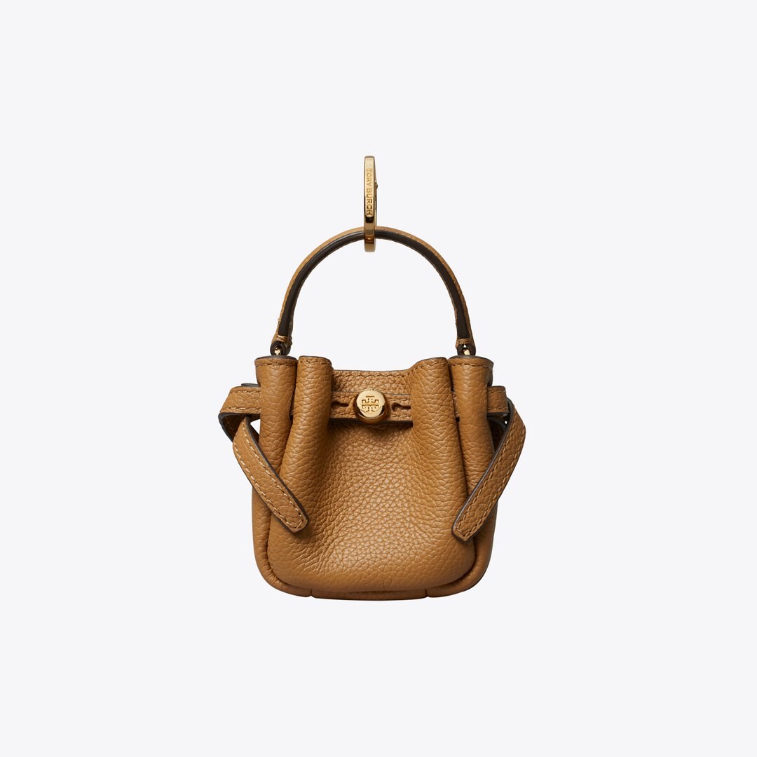 Tory Burch Romy Bucket Bag Charm Tiramisu