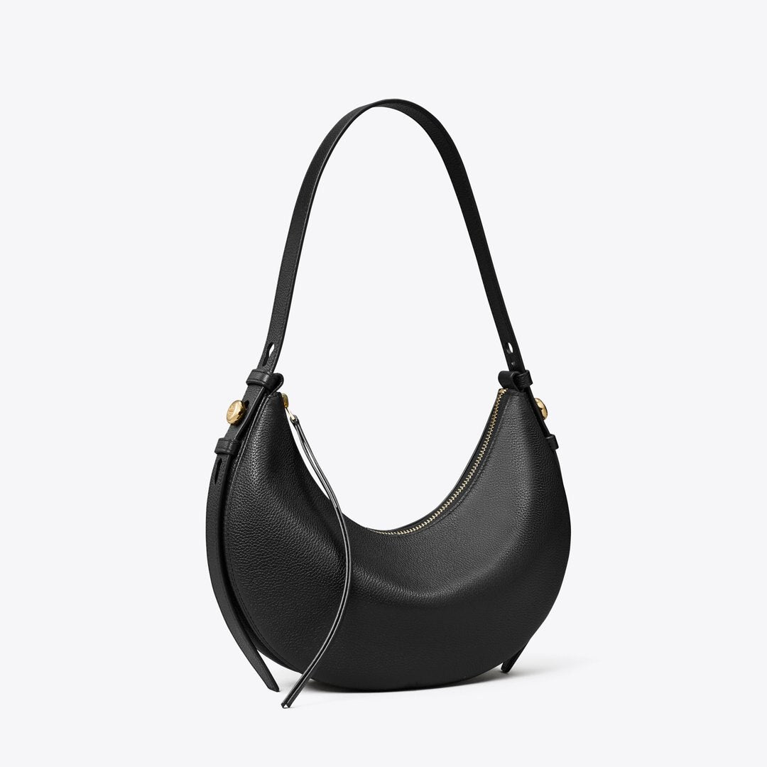 Tory Burch Romy Half Moon Bag Black