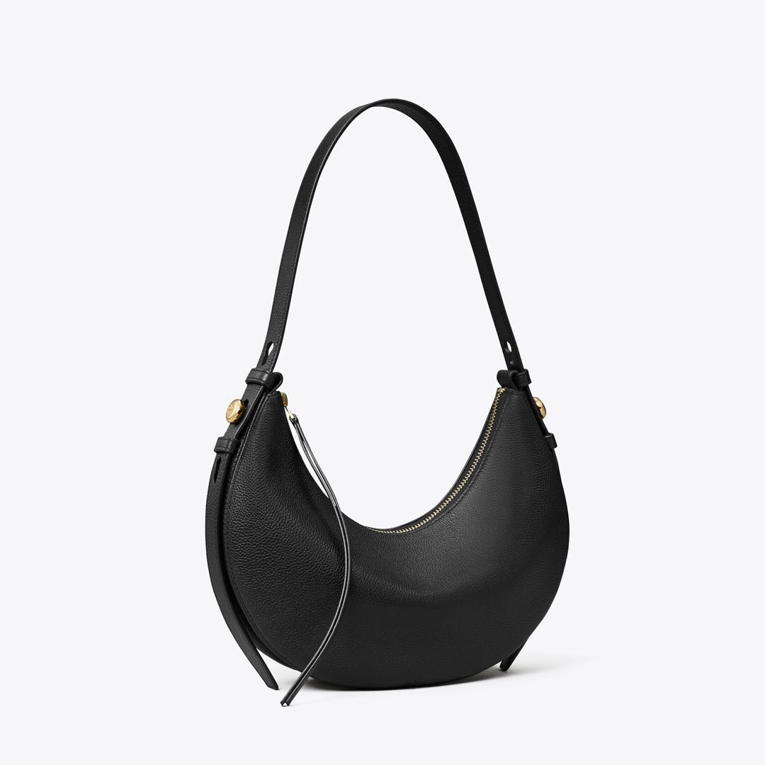 Tory Burch Romy Half Moon Bag Black
