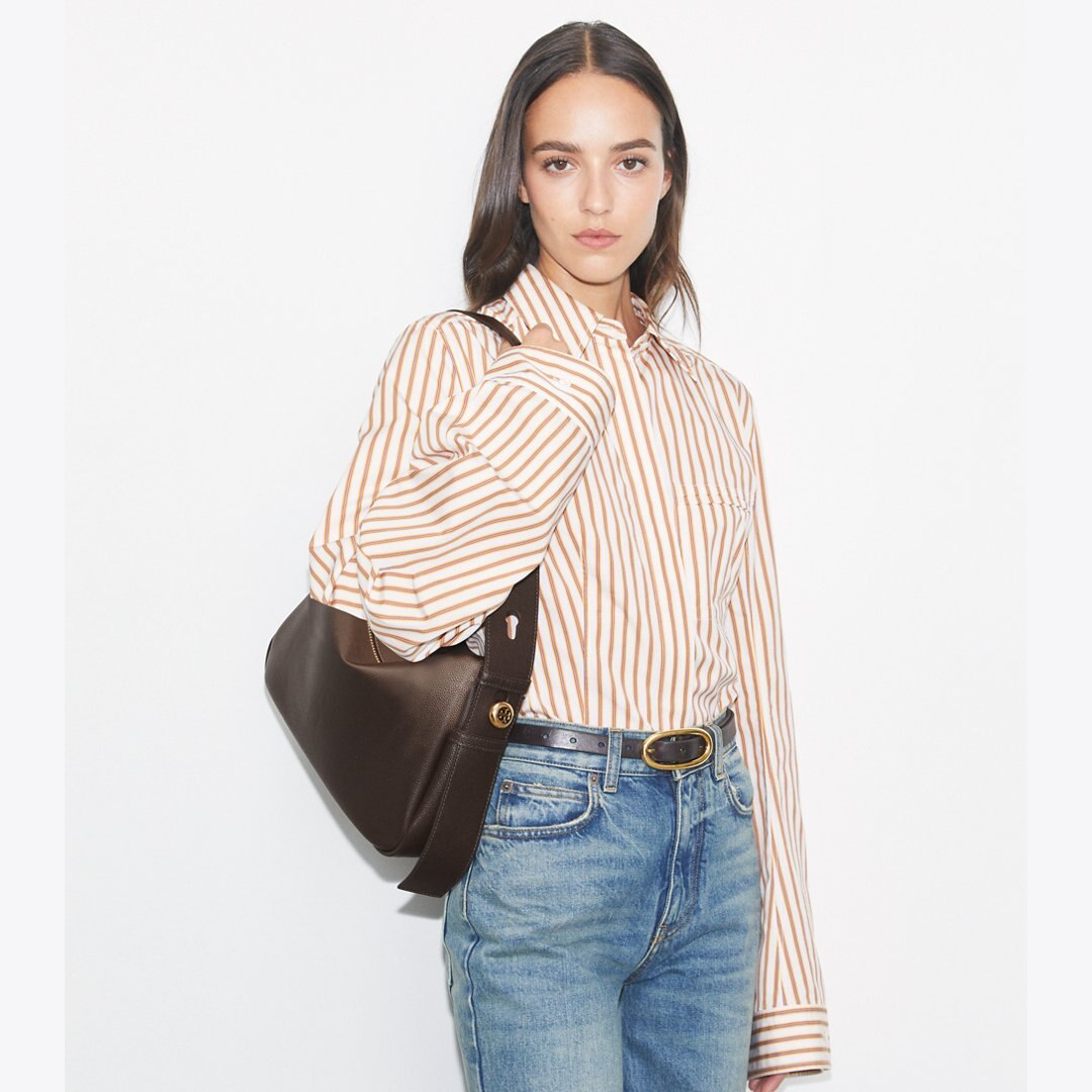 Tory Burch Romy Shoulder Bag Deep Brown