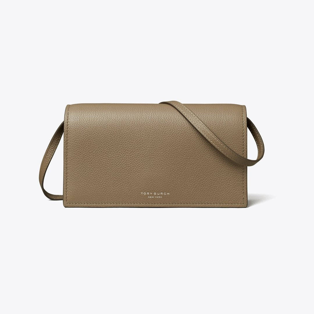 Tory Burch Romy Wallet Crossbody Wild Mushroom