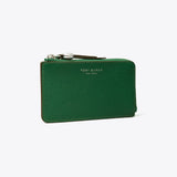 Tory Burch Romy Zip Card Case Dark Kale