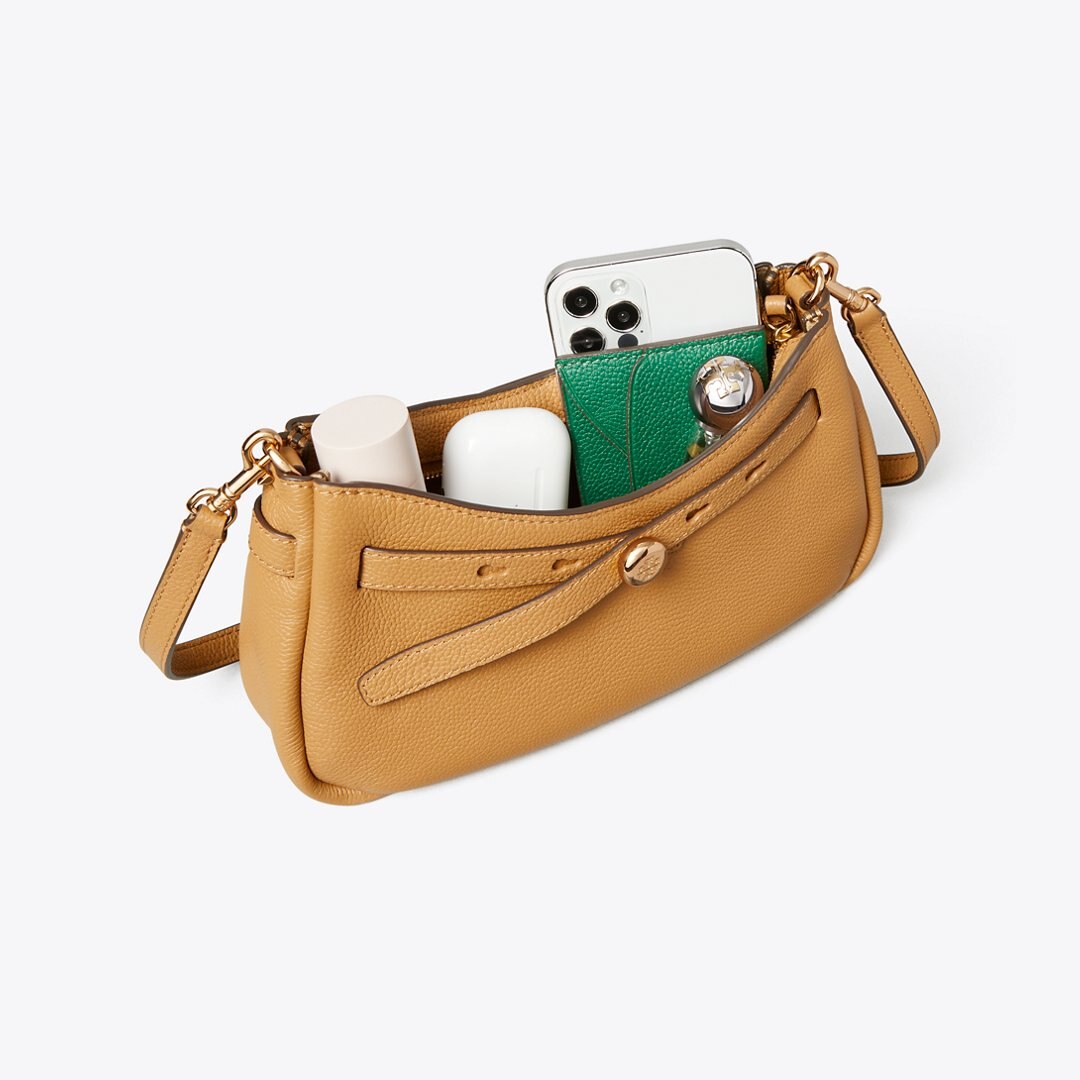 Tory Burch Romy Zip Top Crossbody Dark Kale