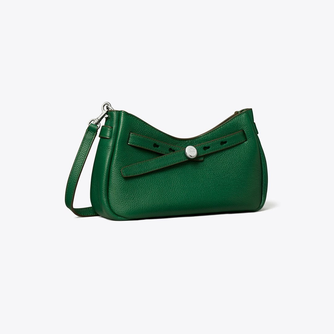 Tory Burch Romy Zip Top Crossbody Dark Kale