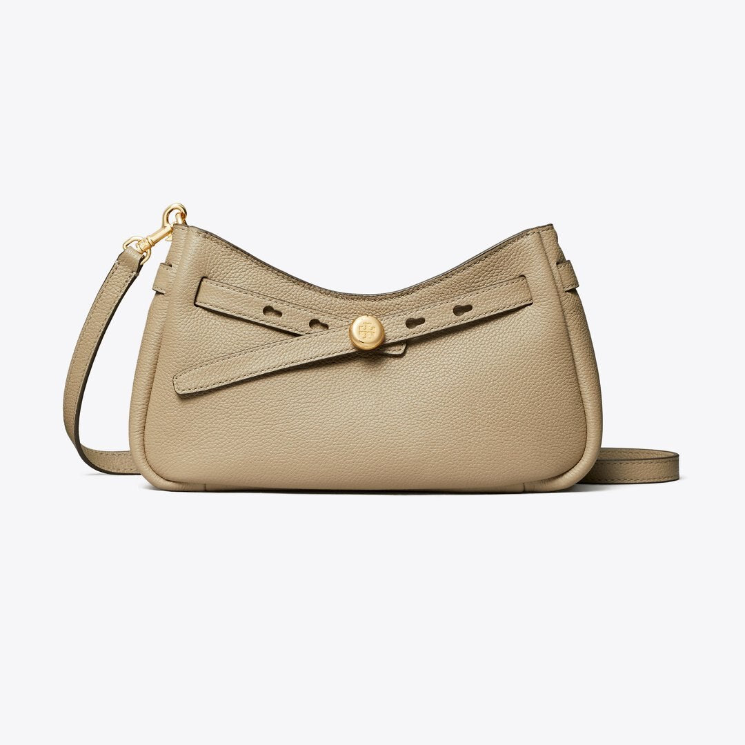 Tory Burch Romy Zip Top Crossbody Soft Cement