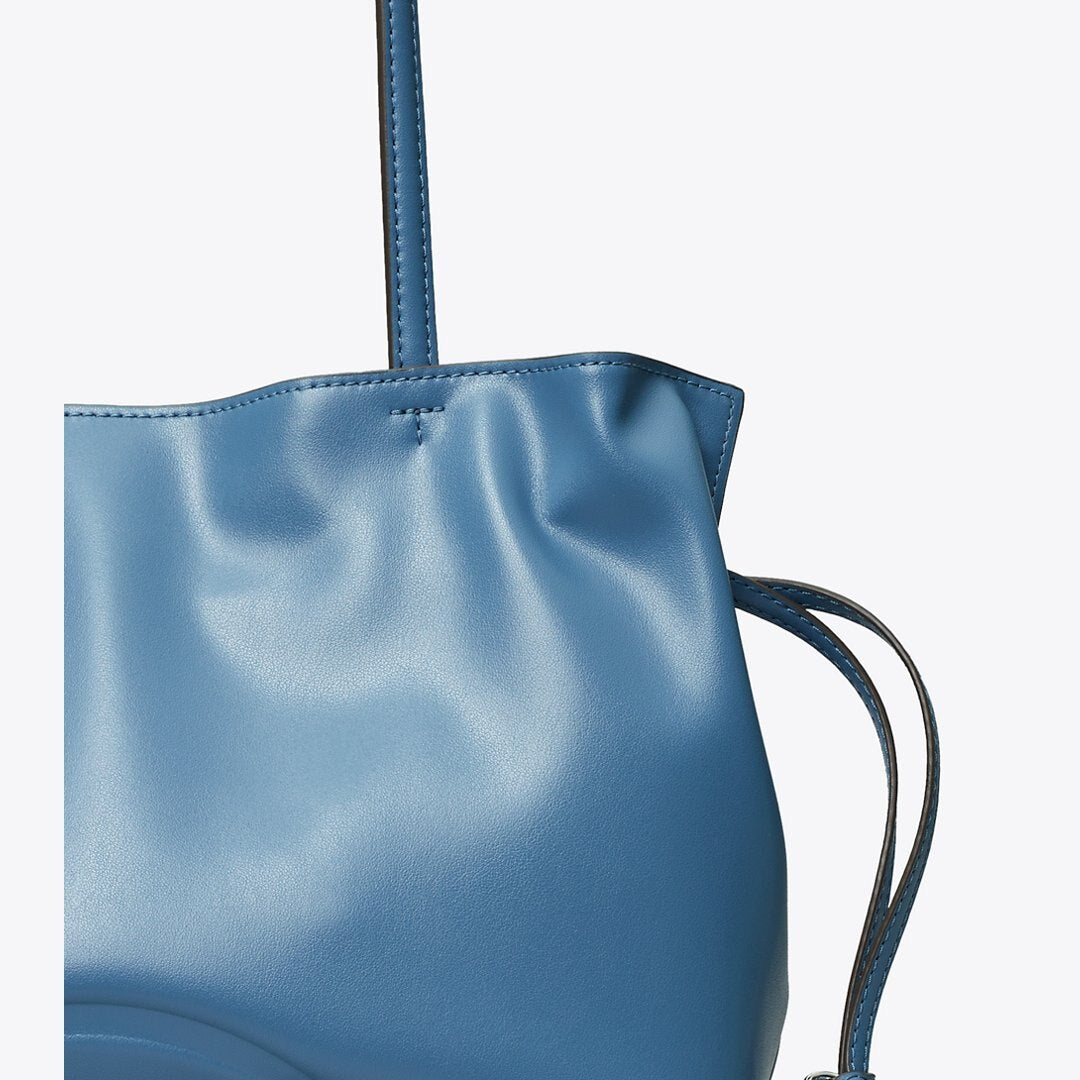 Tory Burch Small Ella natuura Drawstring Tote Electric Blue