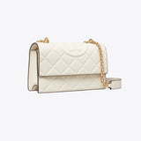 Tory Burch Small Fleming Shoulder Bag Light Cream