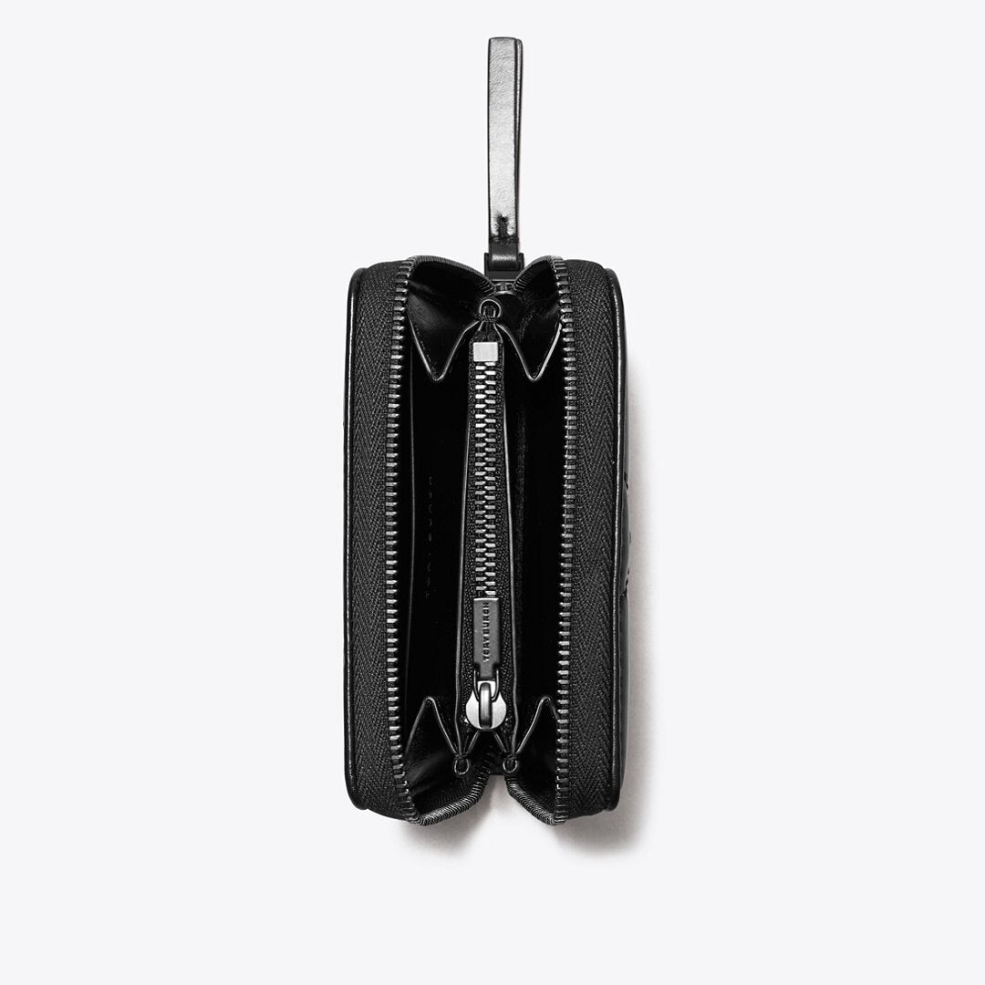 Tory Burch Small Kira Diamond Quilt Wallet Black