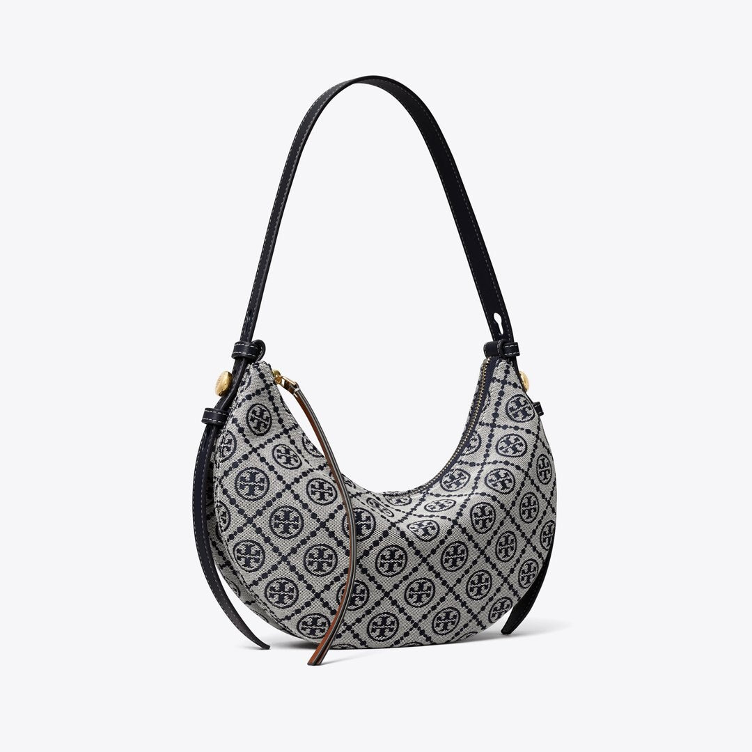 Tory Burch T Monogram Romy Half Moon Bag Tory Navy