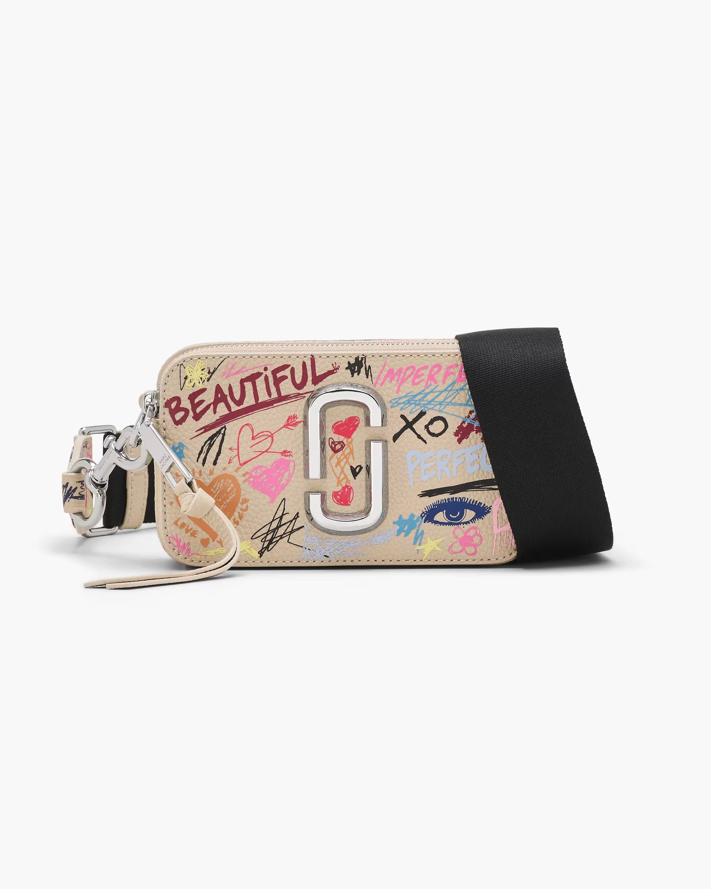Marc Jacobs The Punk Scribble Snapshot Beige Multi