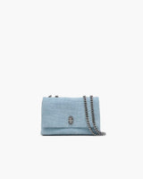Marc Jacobs The Suede Croc Slim Dual Convertible Shoulder Bag Blue Mist