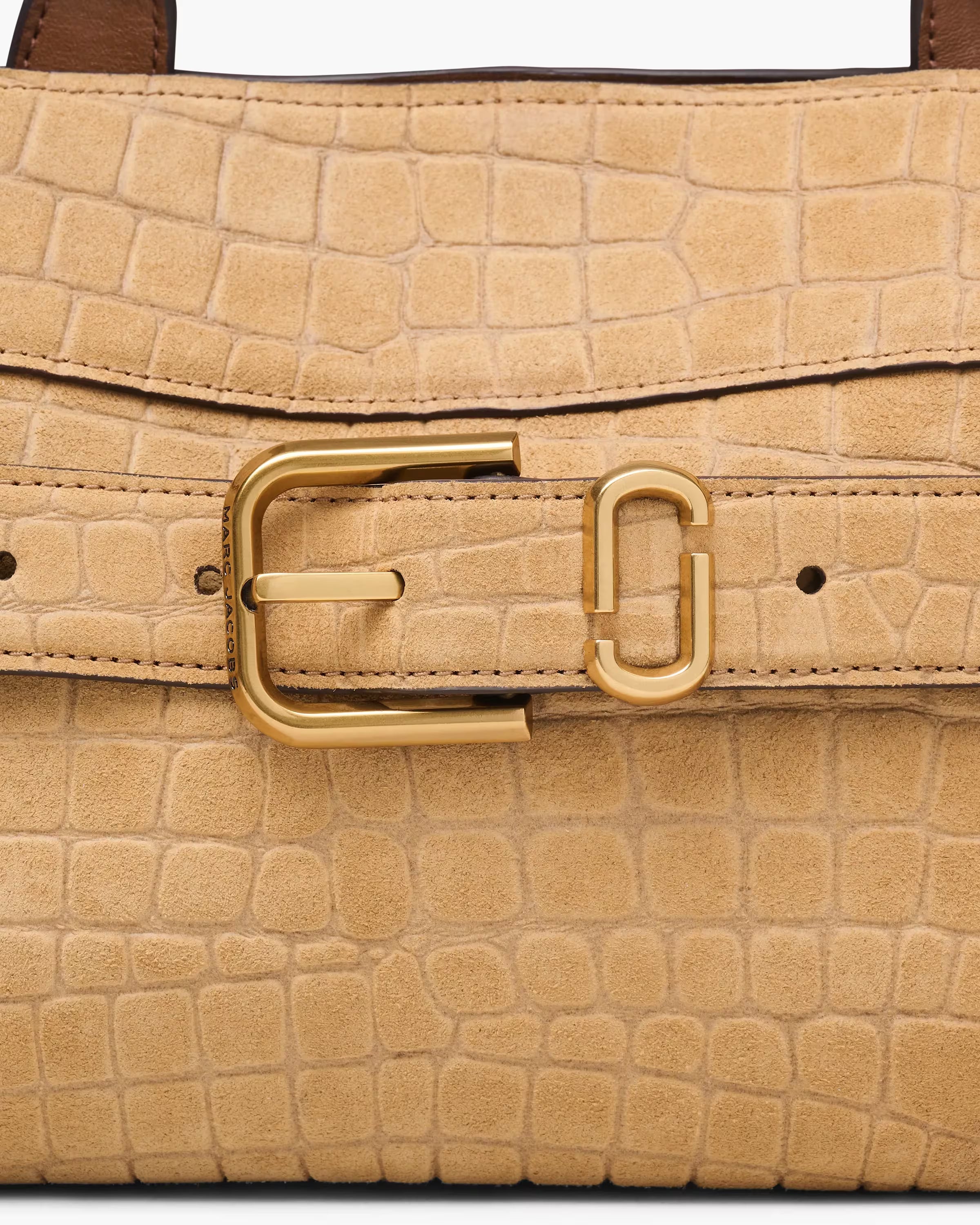 Marc Jacobs The Suede Croc Dakota Small Satchel Sahara