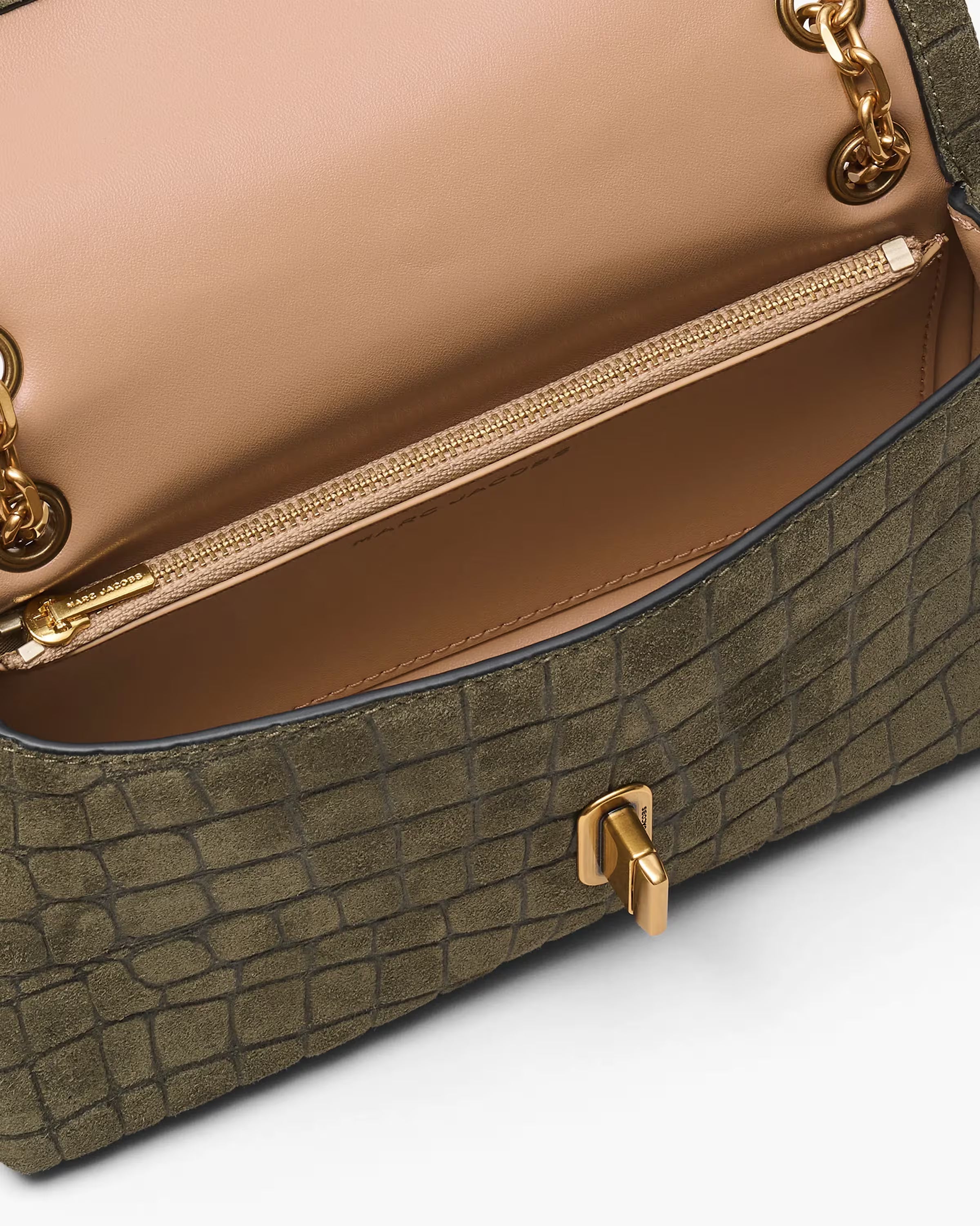 Marc Jacobs The Croc Dual Chain Mini Bag Olive