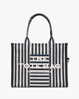 Marc Jacobs The Stripe Canvas Large Tote Bag Blue Sea Multi