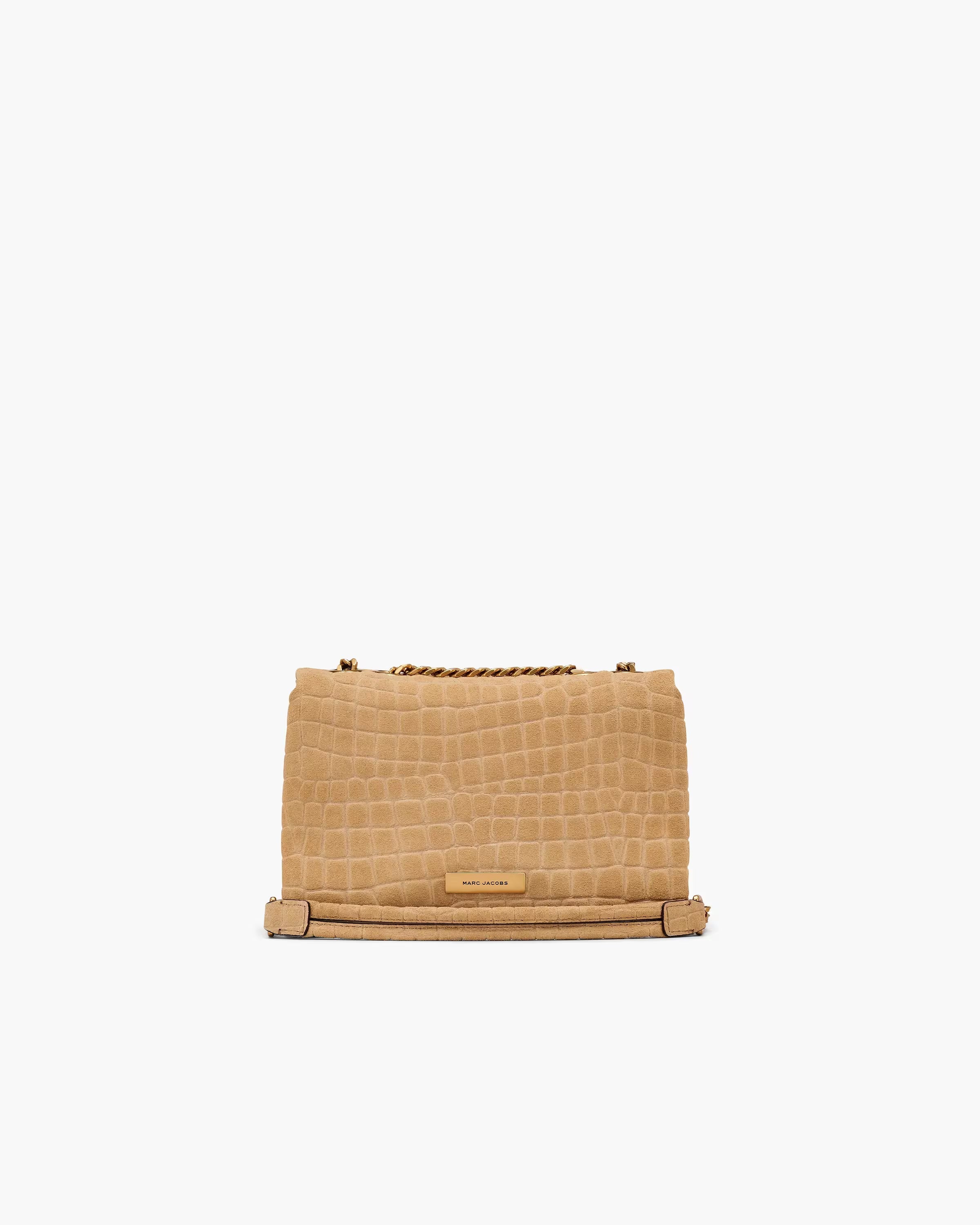 Marc Jacobs The Suede Croc Slim Dual Convertible Shoulder Bag Sahara