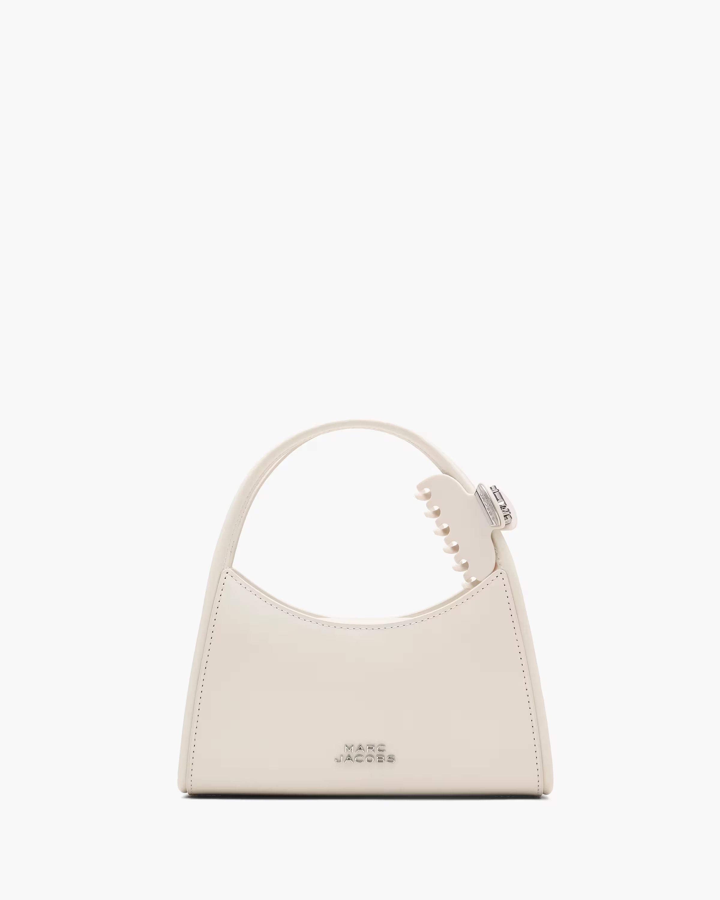 Marc Jacobs The Glam Claw Clip Crossbody Bag Cotton White