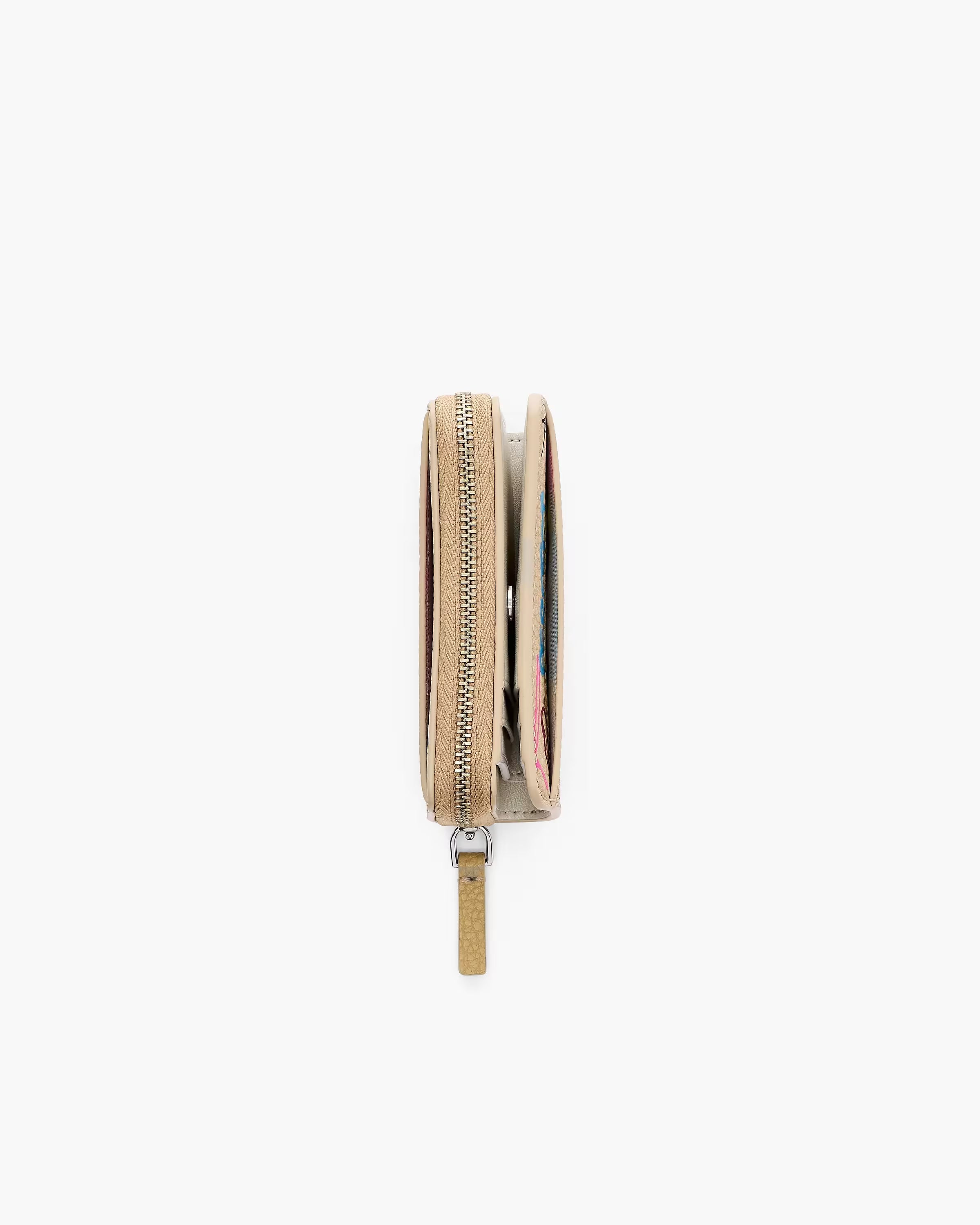 Marc Jacobs The Punk Scribble Mini Compact Wallet Beige Multi