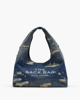 Marc Jacobs The Rip and Repair Denim Sack Bag Punk Indigo