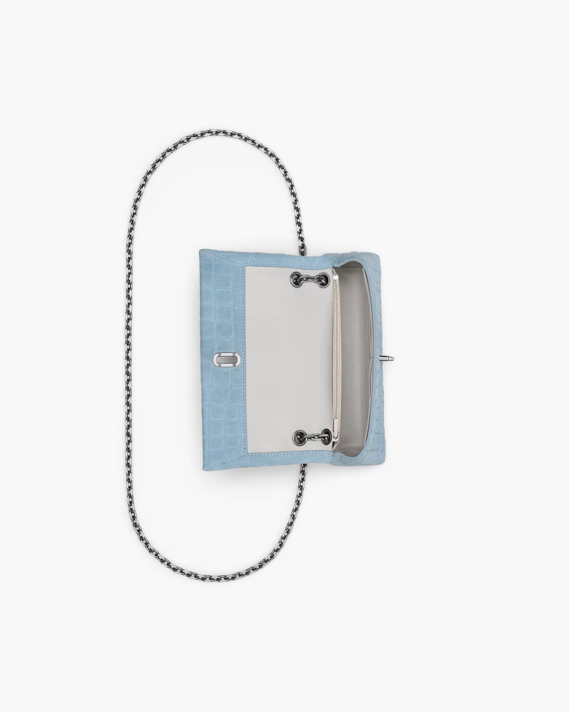 Marc Jacobs The Croc Dual Chain Mini Bag Blue Mist