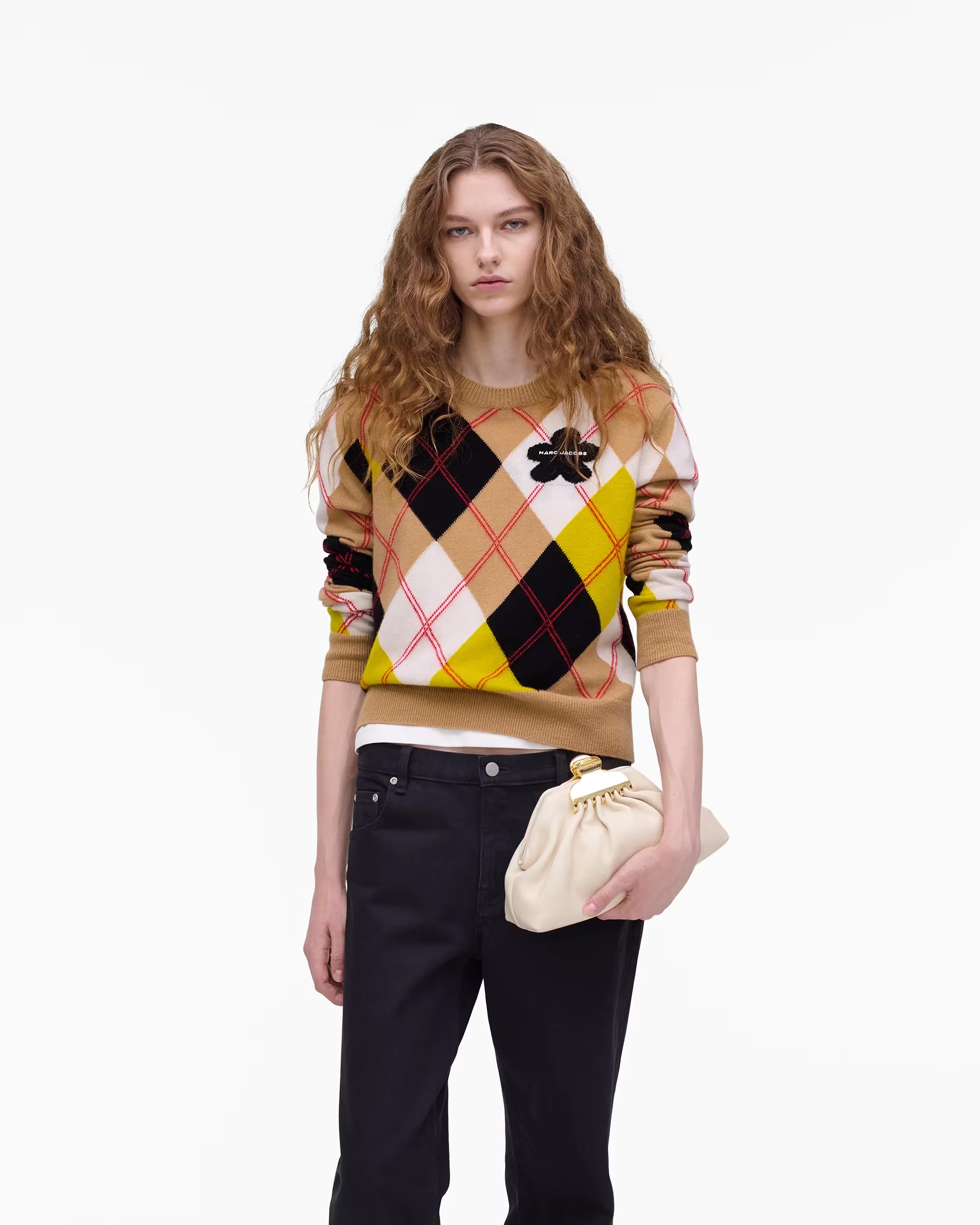 Marc Jacobs The Glam Small Clutch Ivory