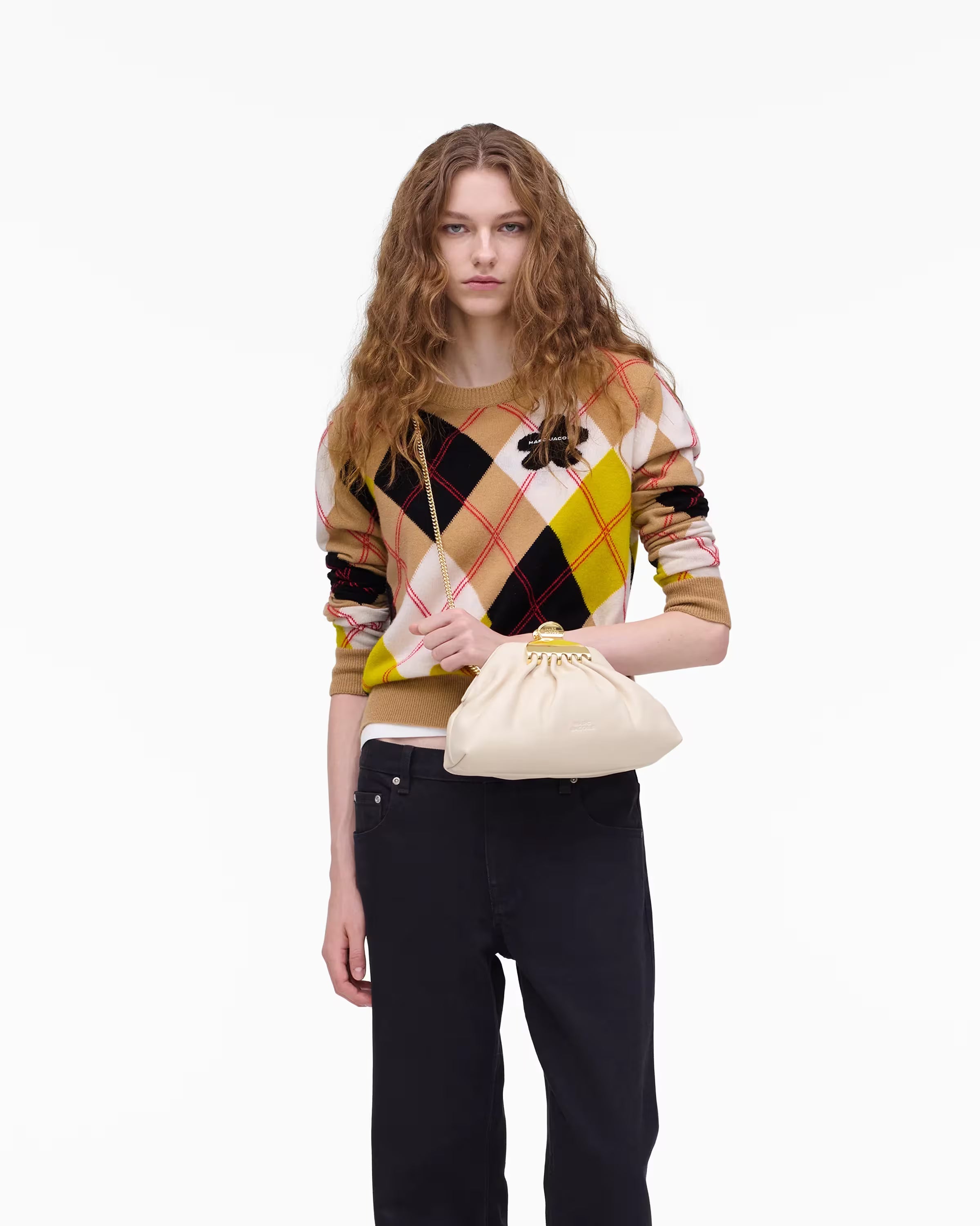 Marc Jacobs The Glam Small Clutch Ivory