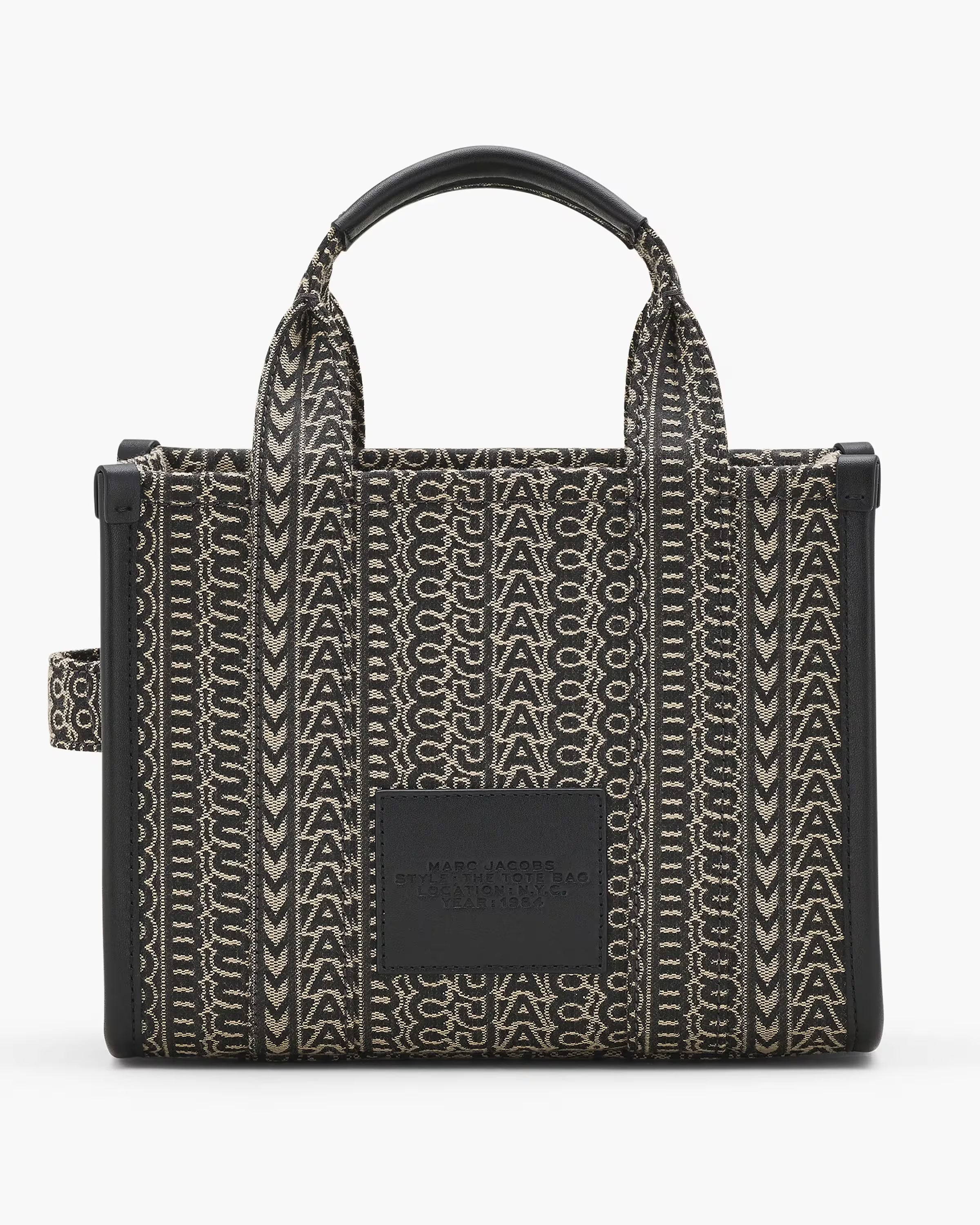 Marc Jacobs The Monogram Jacquard Small Tote Bag Beige Multi