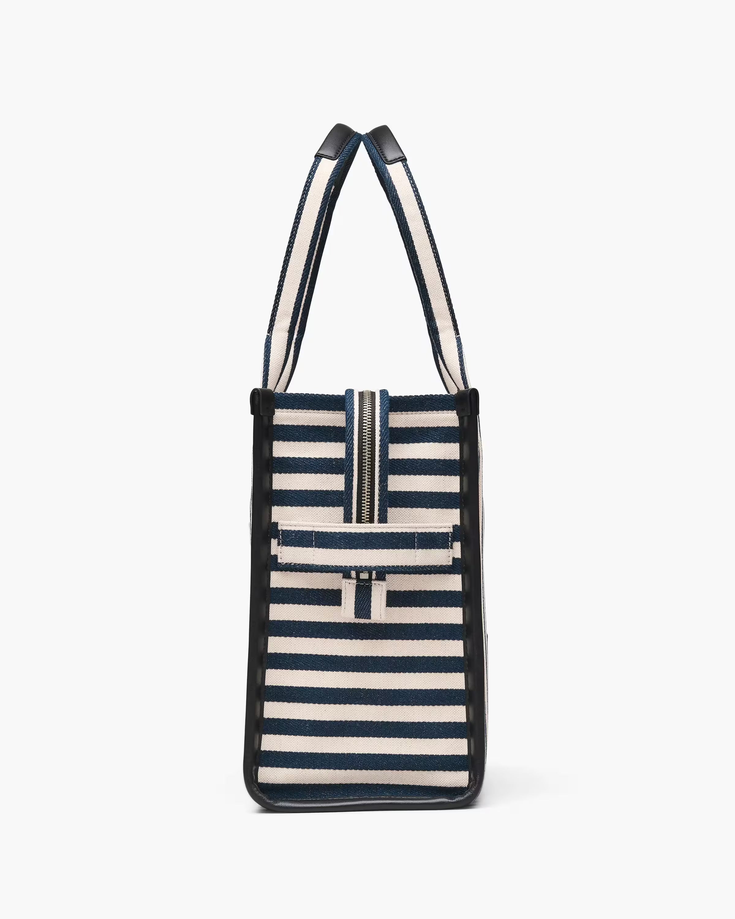 Marc Jacobs The Stripe Canvas Large Tote Bag Blue Sea Multi