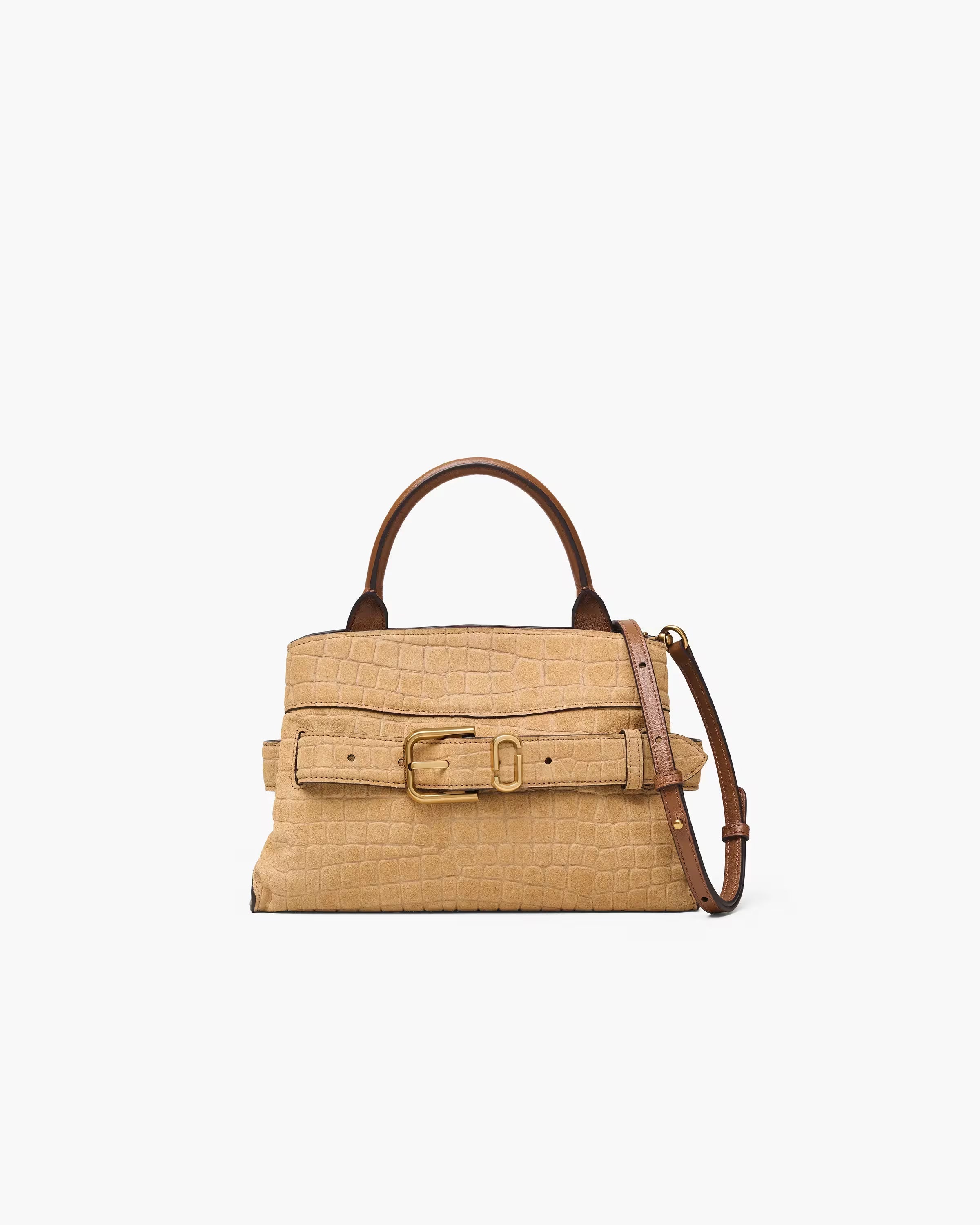 Marc Jacobs The Suede Croc Dakota Small Satchel Sahara