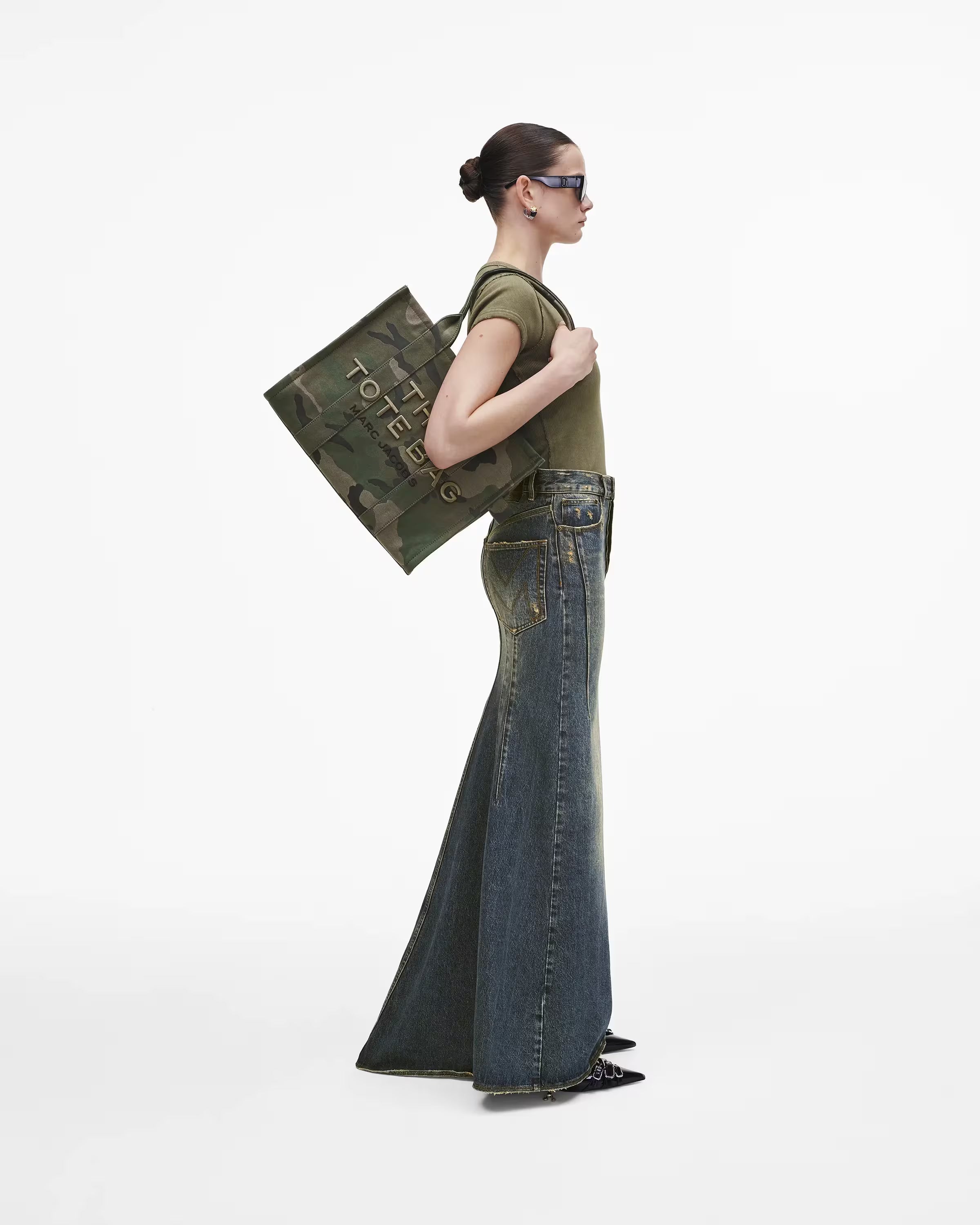 Marc Jacobs The Camo Jacquard Large Tote Bag Camo Multi